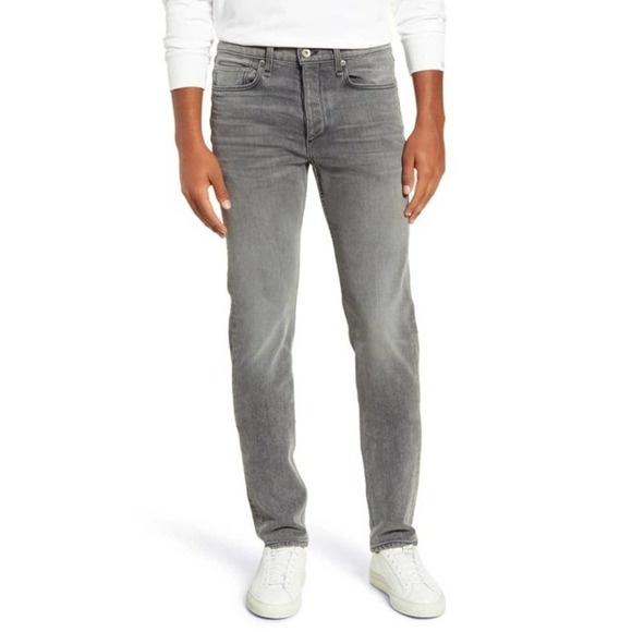 rag & bone NWT Fit 2 Slim Classic Button Fly Stretch Denim Skinny Jeans Greyson - Picture 1 of 9